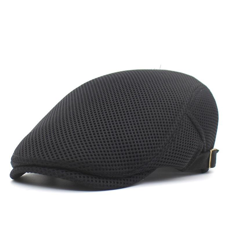 Summer Breathable Mesh Beret Men's and Women's Duck Tongue Cap Forward Cap Outdoor Sun Hat Travel Cap
