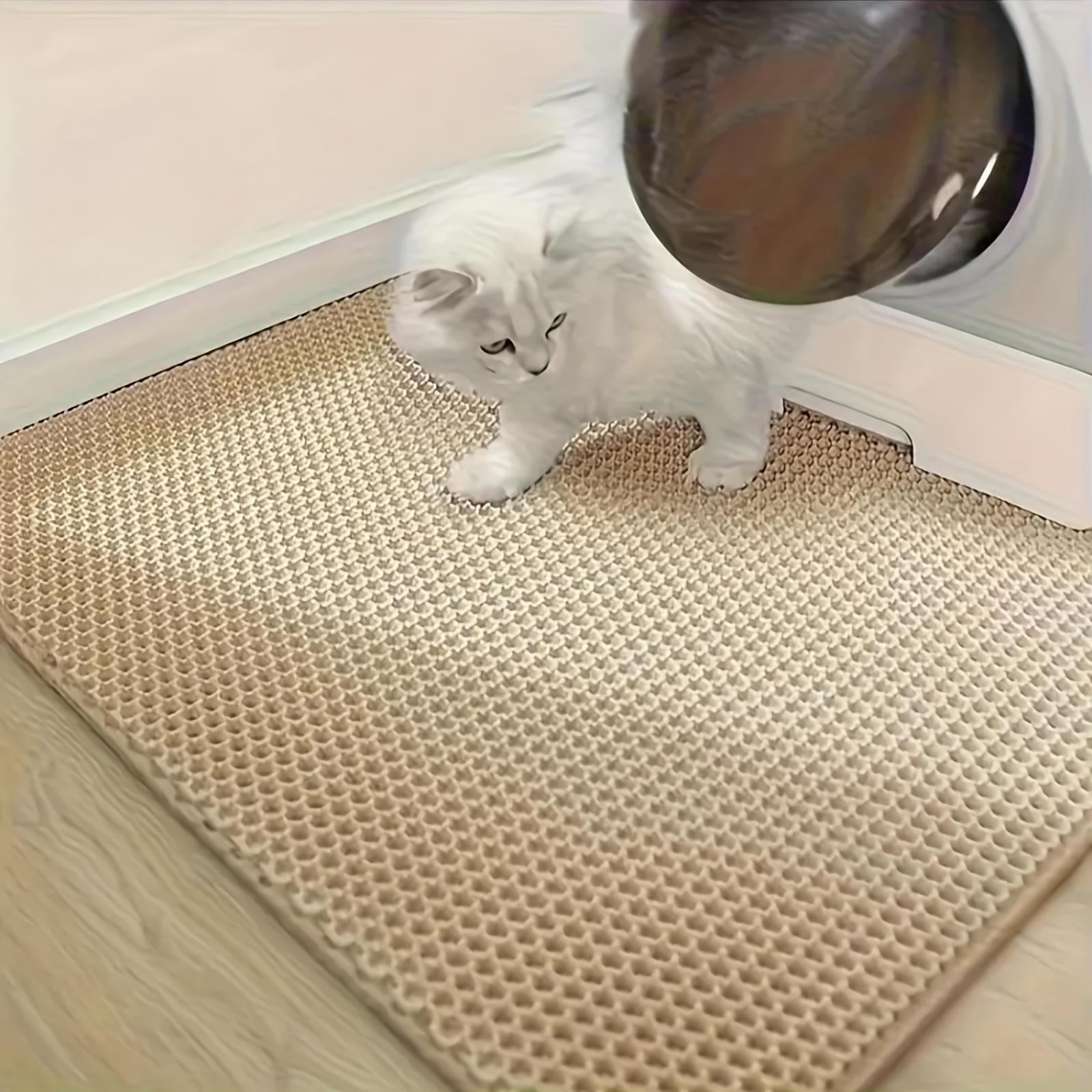 

Oversized Double-Layer Cat Litter Mat - EVA Waterproof Litter Trapper, Anti-Skid Washable Mat for Under Litter Box XXL жёлтый