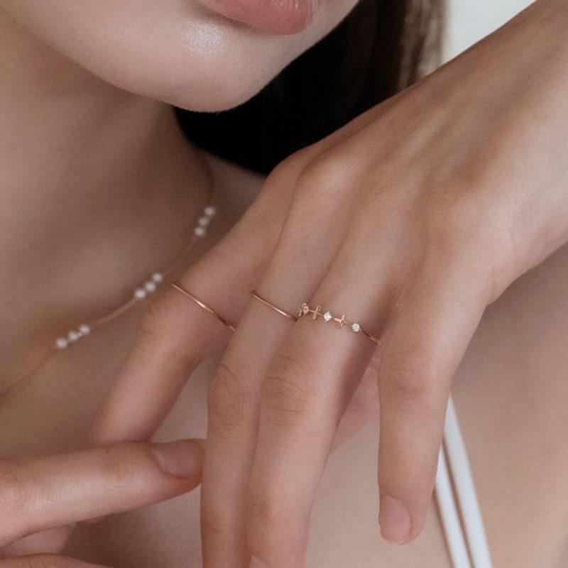 MCEL 14K/18K Duel Cross Cubic Ring