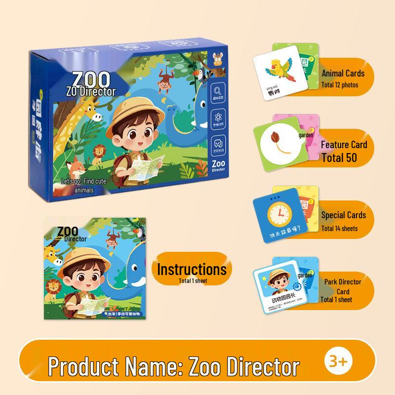 Zoo Director: Kids  Educational Board Game for Logic, Concentration, and Parent-Child Interaction