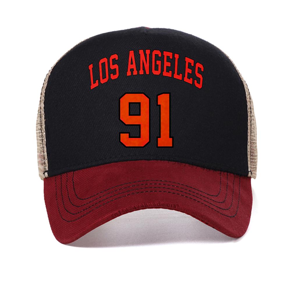 Los Angeles 91 baseball Cap Street Hip Hop Harajuku caps For Women Unisex outdoor ountaineering hat Breathable mesh snapback hats
