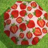 1pc strawberry pattern Automatic Folding Umbrella, Heavy Duty 8 Rib Iron Frame,  Suitable for Travel, Daily Use, Birthday, Decor Gift m0104005