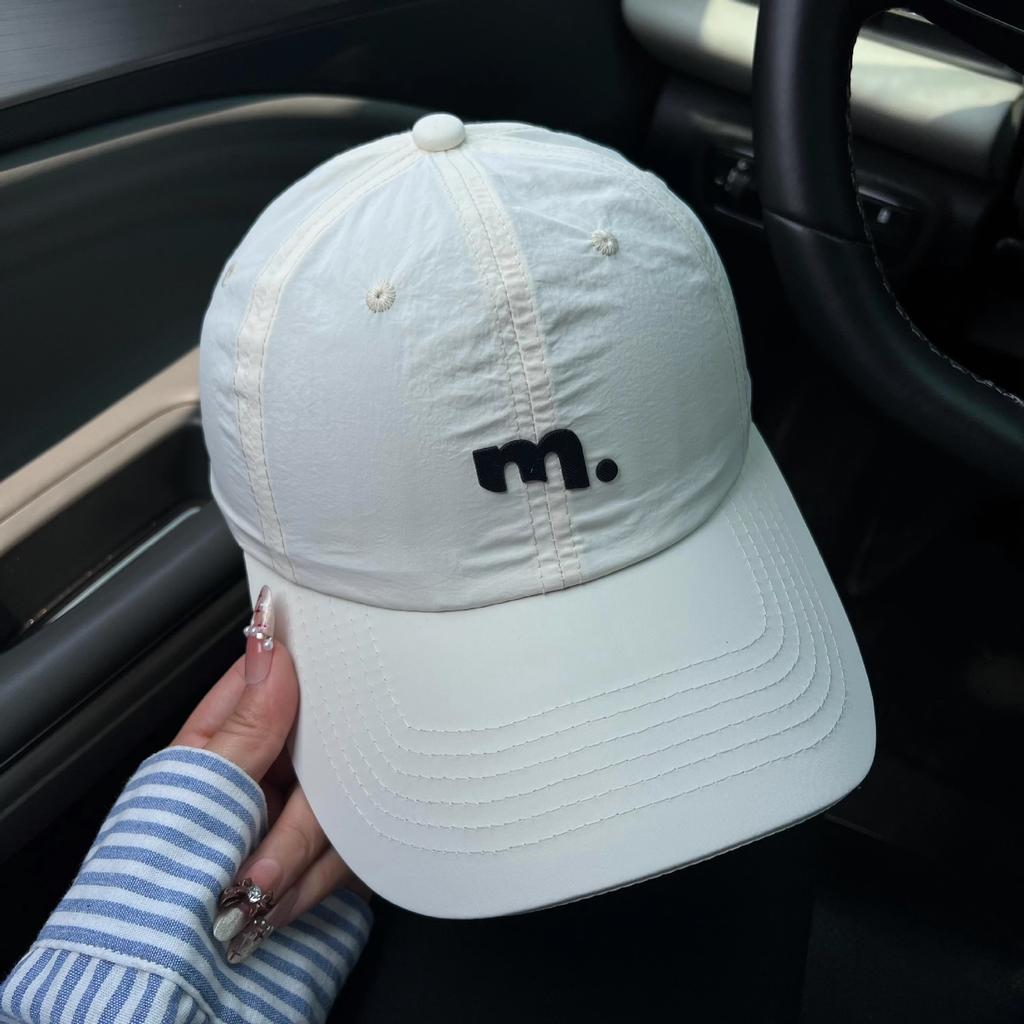 Quick-drying baseball cap for women, featuring letter embroidery, a soft brim, and a duckbill design, suitable for spring and summer, and available