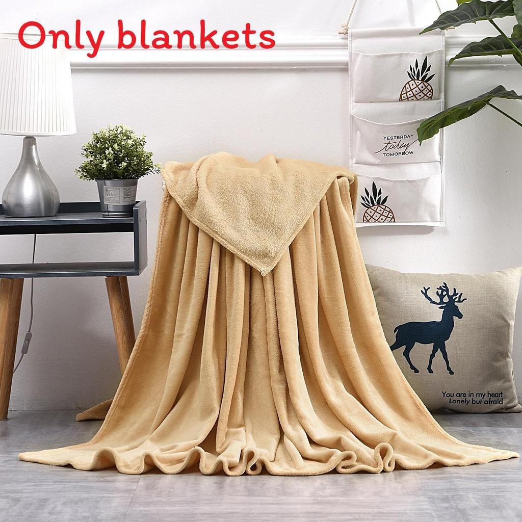 Solid Simple Color Soft Plush Blanket For Napping Sofa And Daily Bedroom Use