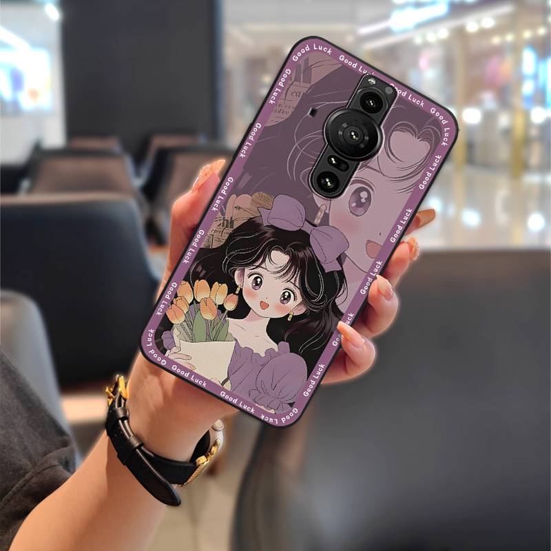 Graffiti Anti-dust Phone Case For Sony Xperia Pro-I Animals Durable Full wrap Dirt-resistant Waterproof Cartoon Cute TPU