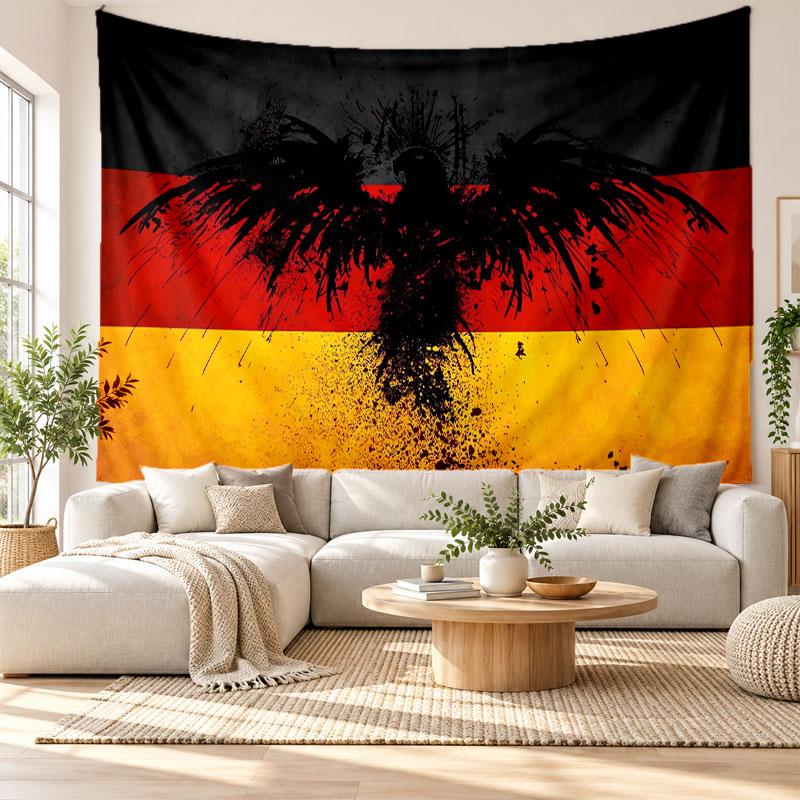 Deutschland Nationalmannschaft Wandteppich, Weicher Stoff Wandbehang, Dekorative Kulisse Für Schlafzimmer Heimwandkunst