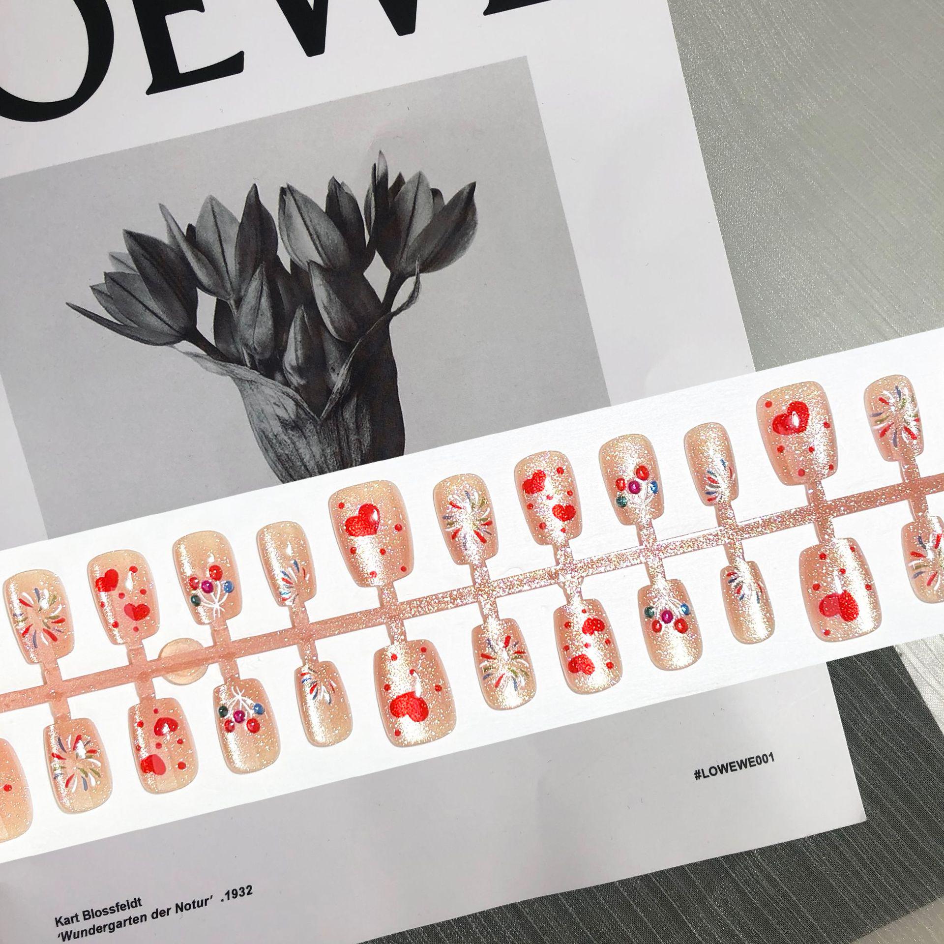 

Crystal Cat Eye Candy 3D Balloon Heart Fireworks Nails - Cute Sweetheart Manicure YM089 Love Balloon [XS/S/M]