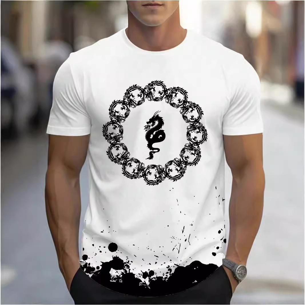 

Летние персонализированные мужские дышащие футболки с 3D-цифровой печатью S