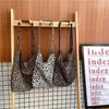 Fashionable Leopard Print Canvas Crossbody Bag - Large Capacity Women's Shoulder Bag