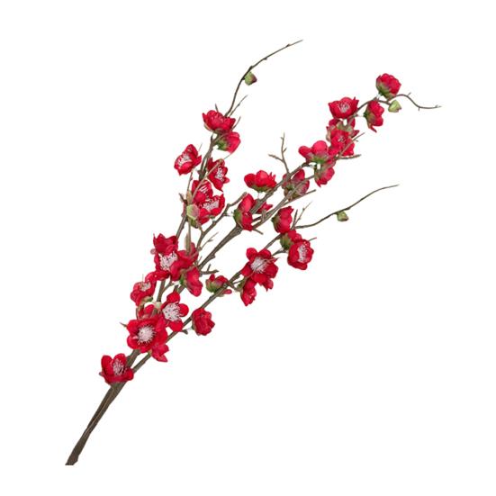 Artificial Cherry Blossom Branches 34.6 Inch Faux Plum Blossom Realistic Flower Arrangement for DIY Home Wedding Party Decor