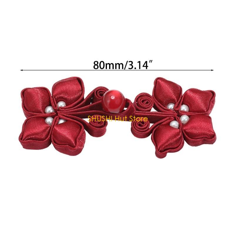 Cheongsam Buttons Cheongsam Cardigans Costume Outfit Sewing Chinese Closures Buttons Handmade Sewing Fasteners Closures D57B