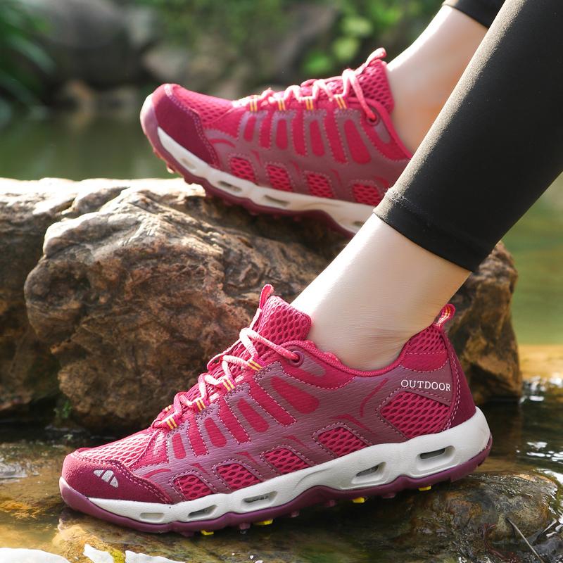 Unisexs Breathable Waterproof Trekking Shoes Tactical Sport Quick-Drying Outdoor Camping Hiking Shoes Upstream Mens Sneakers