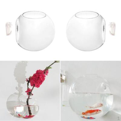 4x Wiszący na ścianie doniczka szklany wazon doniczka terrarium kula 10cm