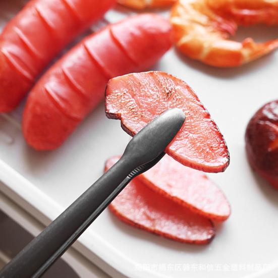 Tång i rostfritt stål med valnötshandtag, värmetålig, för BBQ-matlagning, grillning och servering, elegant köksredskap