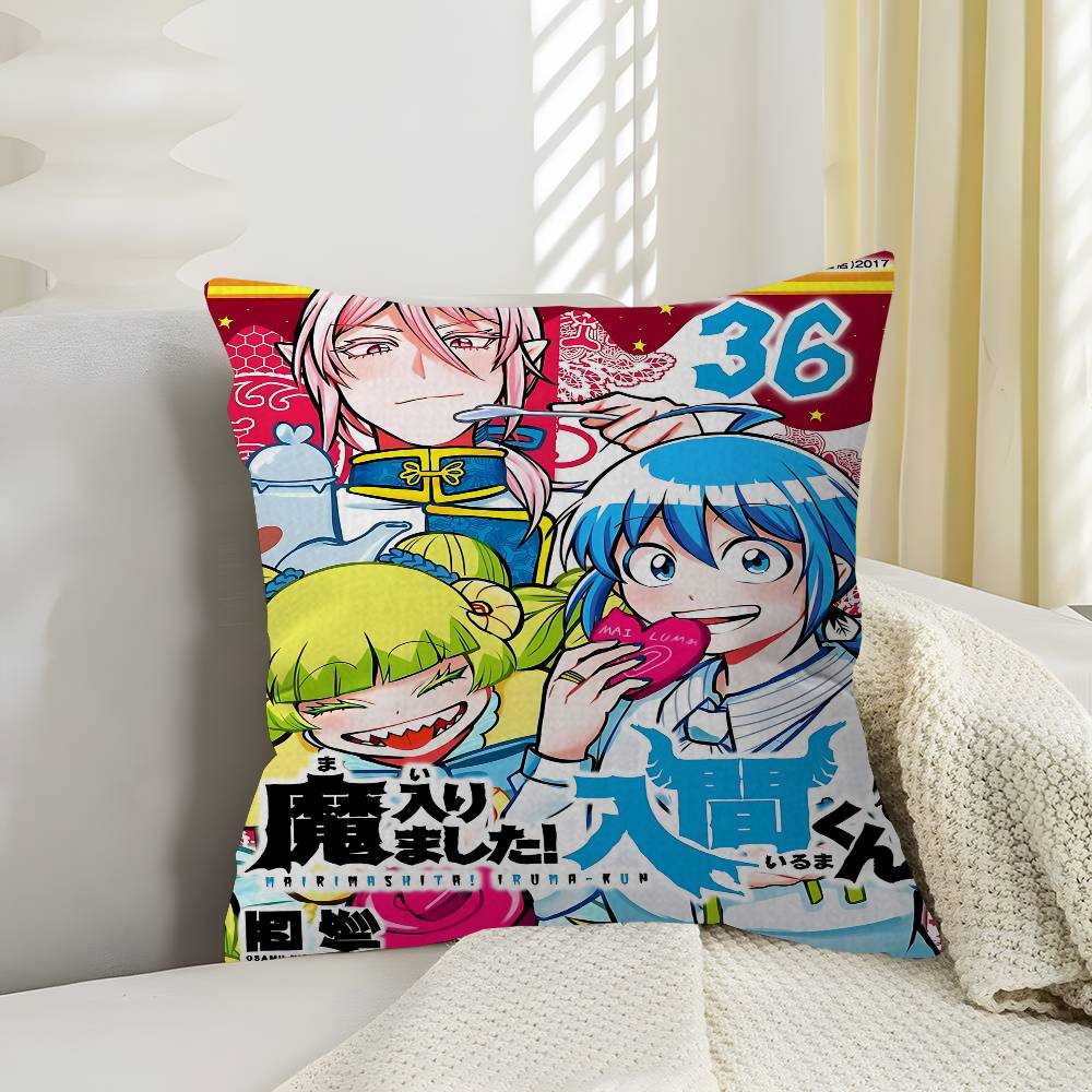 Anime Welcome To Demon School! Iruma Kun Personalized picture text home decorative pillows Household Gifts 45x45cm