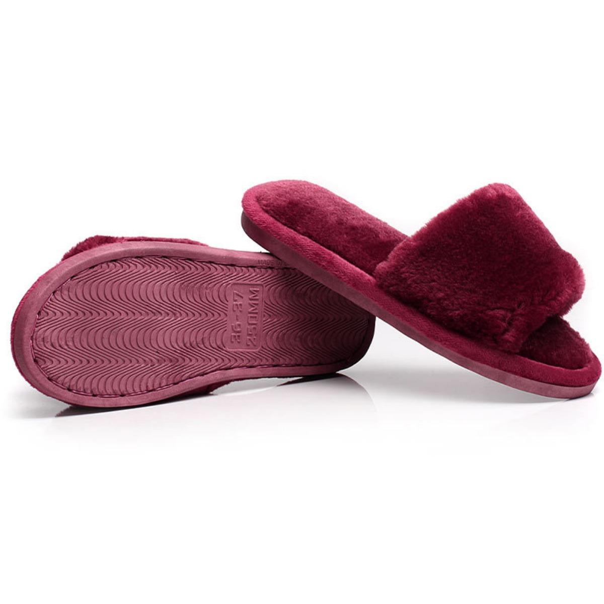 

Дамы, теплая обувь, мягкие домашние тапочки, плюшевые хлопковые тапочки 38-39 красный