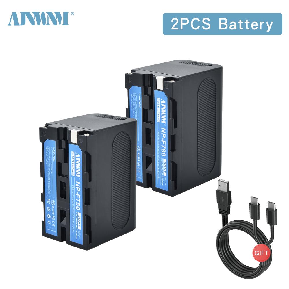 AJNWNM 10400mAh für Sony NP-F770 NP-F780 F750 F730 Akku LCD-Display Ladegerät F970 F550 F570 F750 F770 MC1500C