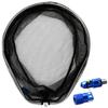 SANLIKE Landing Net, Large Aluminum Landing Net with Joints, Foldable, Rubber-Coated Net, Oval Frame, Large Size, 52 x 65cm, Net Joint, Blue