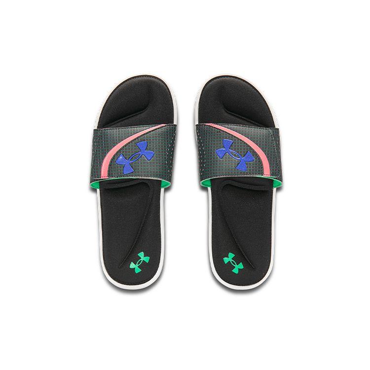 Under Armour Ignite 6 Graphic Strap Slide Black Cerise Men Sneakers 3024450-004