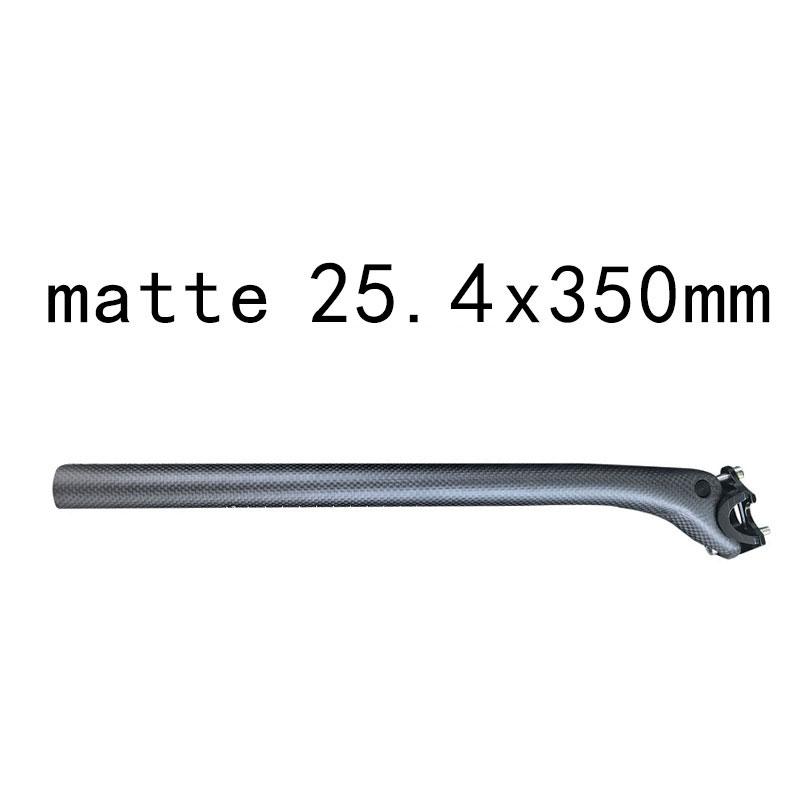 Carbon Fibre MTB Bike Seatpost 25.4/27.2/30.9/31.6mm Offset 20mm Road Bicycle seat post 3K carbon weave matte 25.4x350mm