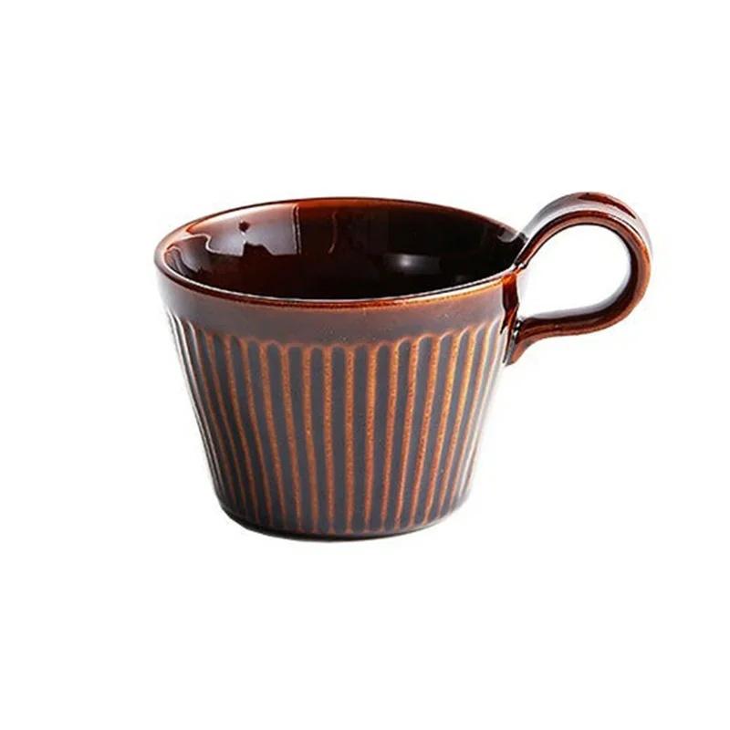 JUSTINLAU Ceramic Mug Valentine's Day Gifts Breakfast Coffee Milk Oat Cup Creative Couple Cup with Handle Home/Office Water Cups