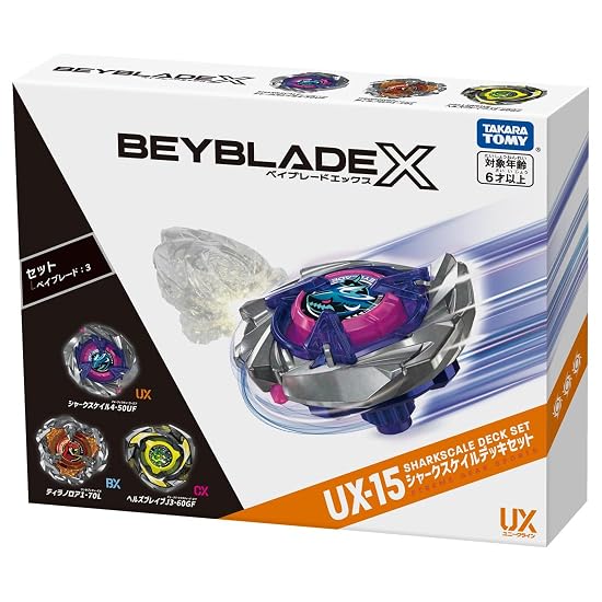 TAKARA TOMY BEYBLADE X UX-15 Set Pachet Solzi de Rechin