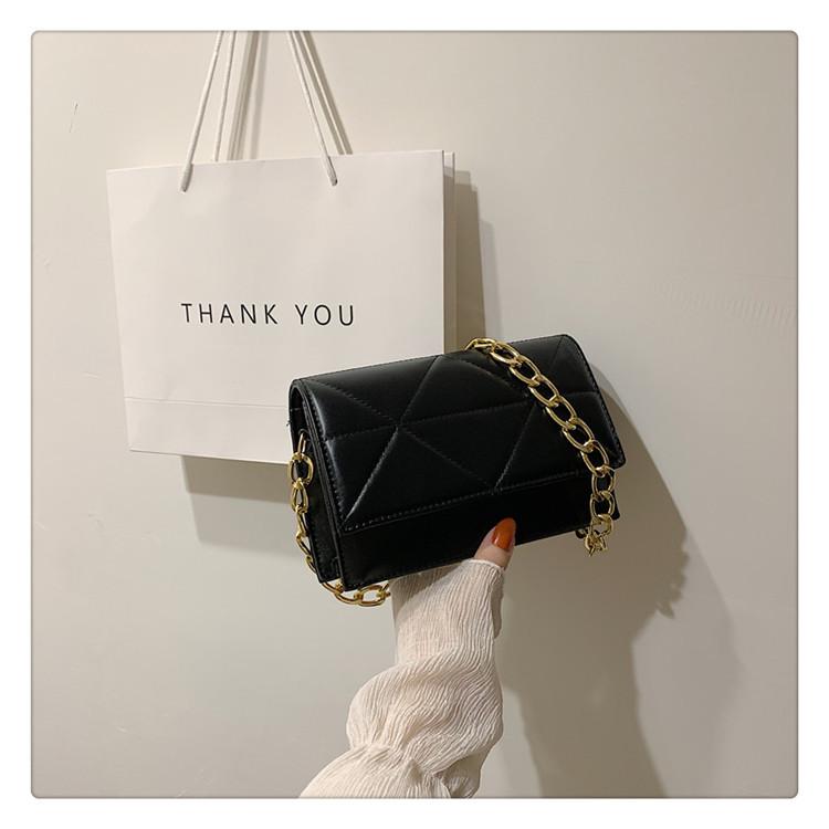 Fashion Women's Bag Small Square Bag 2025 Autumn Design Solid Color Embroidery Thread Texture Portable Messenger Bag