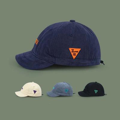 Short Brim Couple Baseball Cap Adjustable Anti-Sun Fishing Cap Embroidery Retro Sunscreen and Shading Hat Unisex