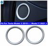 For Tesla Model 3 2018 - 2024 / Model Y - 2024 Car Door Stereo Speaker Audio Loudspeaker Sound Ring Cover Trim Accessories