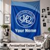 Wall Hanging Tapestry With Custom Name & Text, Queens Park Rangers FC Decorative Tapestry For Bedroom