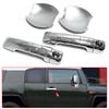ABS Silver & Matte Black Color Car Exterior Door Handle Bowl Cover Trim For Toyota FJ Cruiser XJ10 2006- Car Accessories