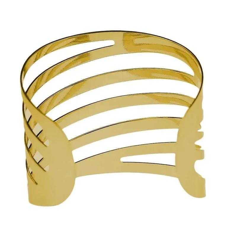 1Pc Gold Color Wedding Napkin Rings Table Decoration Hollow Out Family Gatherings Everyday Use Napkin Buckle Holder Party Decor