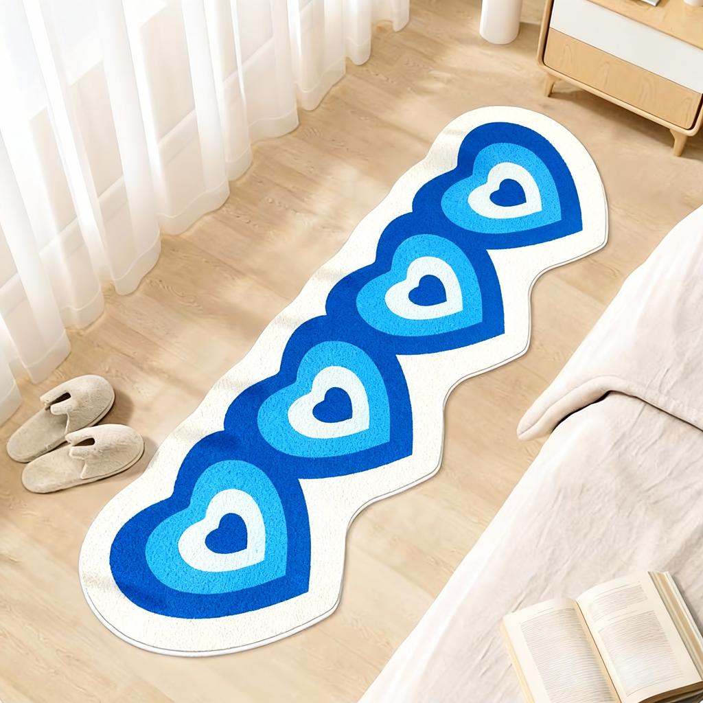 Irregular Shape Rugs for Bedroom Heart Shape Living Room Decoration Girl Carpet Thickend Plush Bedside Rug Fluffy Soft Floor Mat