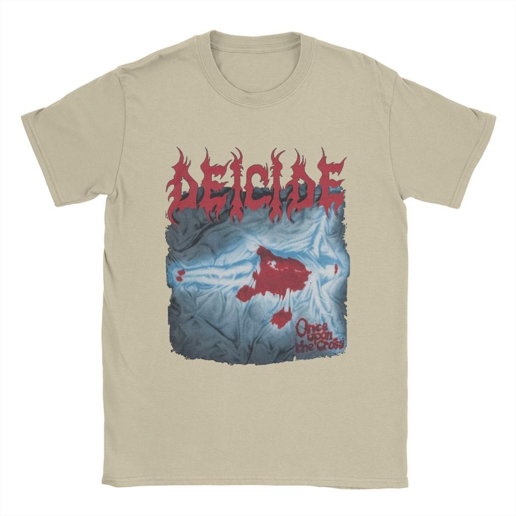 Funny Deicide T-Shirt Men Crew Neck Pure Cotton T Shirts Band Short Sleeve Tees Plus Size Clothing