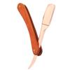 Old Style Straight Razor Rosewood Handle Straight Edge Barber Razor for Men and WomenRose Gold