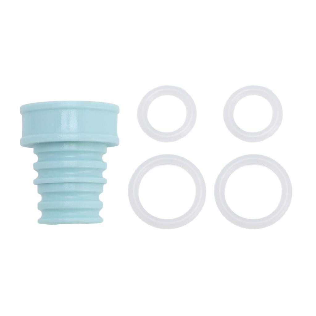 Tragbarer Flaschen-Duschsprühkopf Wassersprüher Flaschenaufsatz mit 4 Stück Gummiringen für Camping