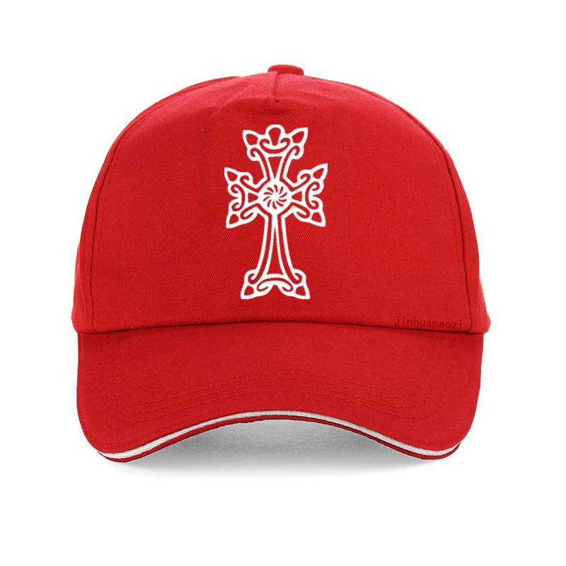 Armenian Orthodox Cross Caps For Men Fashion Print Adjustable Dad Snapback Hat Casquette Homme Summer Outdoor Baseball Cap