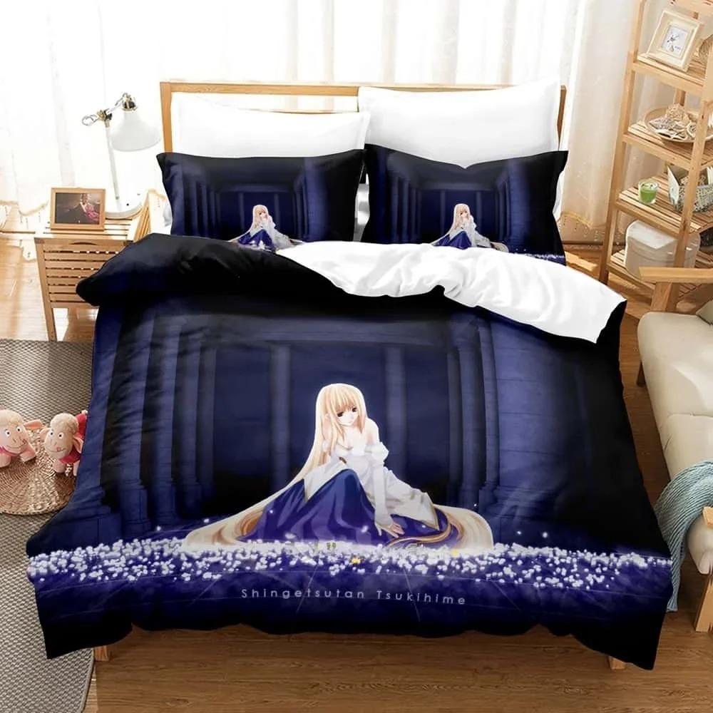 Set da letto cartoni animati stampati in 3D Melty Blood Neco Arc Singolo Piazza e mezza Matrimoniale King Size Set da letto Camera da letto per adulti e bambini Set copripiumino