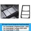 Center Console Storage Box Panel Frame For Tesla Model Y Juniper Model 3 Highland Model Y L 2026 Car Interior Trim Accessories