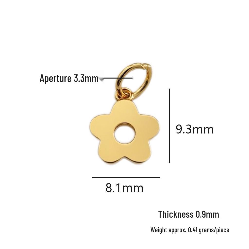 Sterling Silver Flower Pendant: Chinese Style Handmade Crystal Bracelet & Necklace Charm for DIY Beading & Rope Weaving.