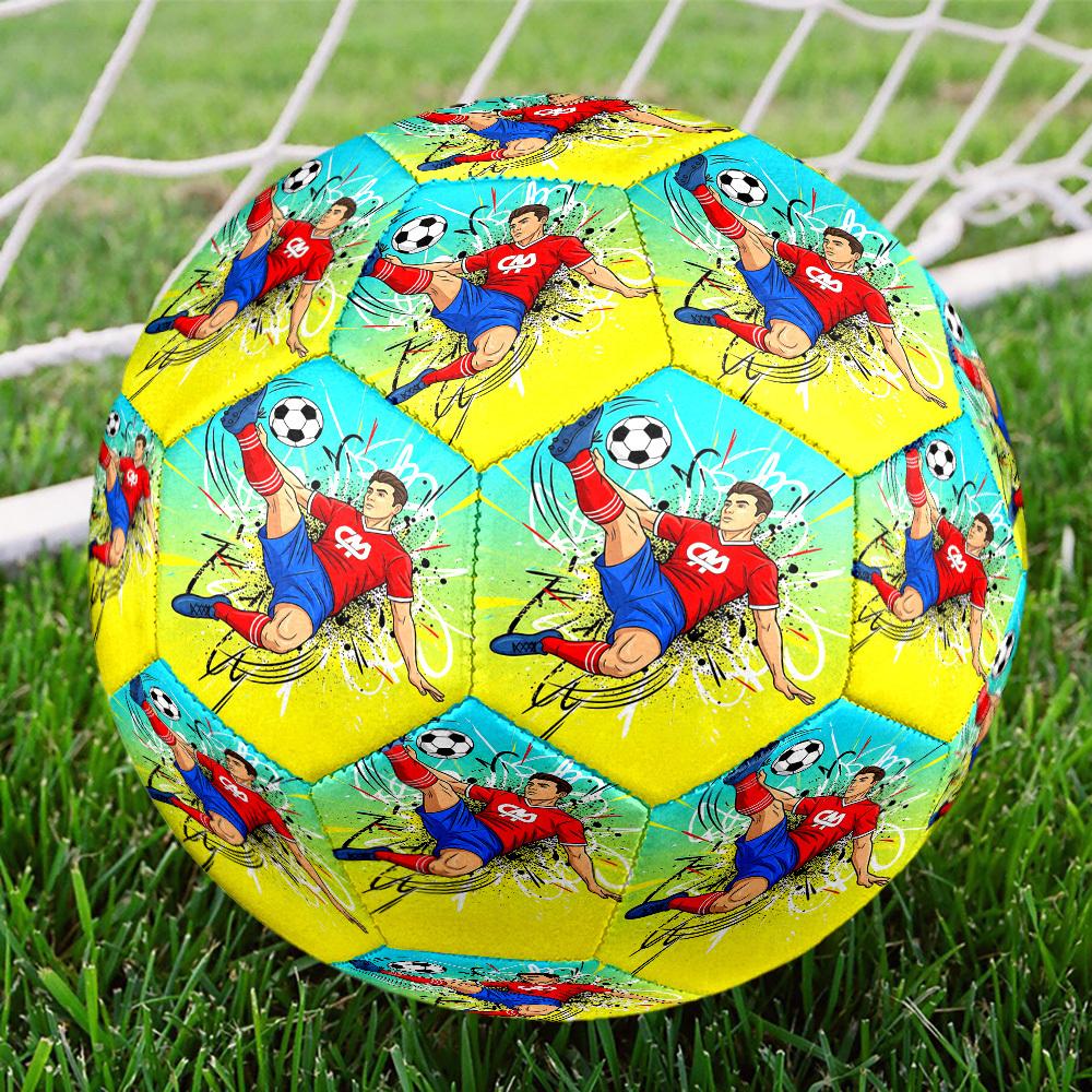 1pc Soccer Player Action Foot-Friendly, Anti-Slip and Wear-Resistant, High Elasticity, Size 5 Indoor/Outdoor Universal Soccer Ball/Football Q60815