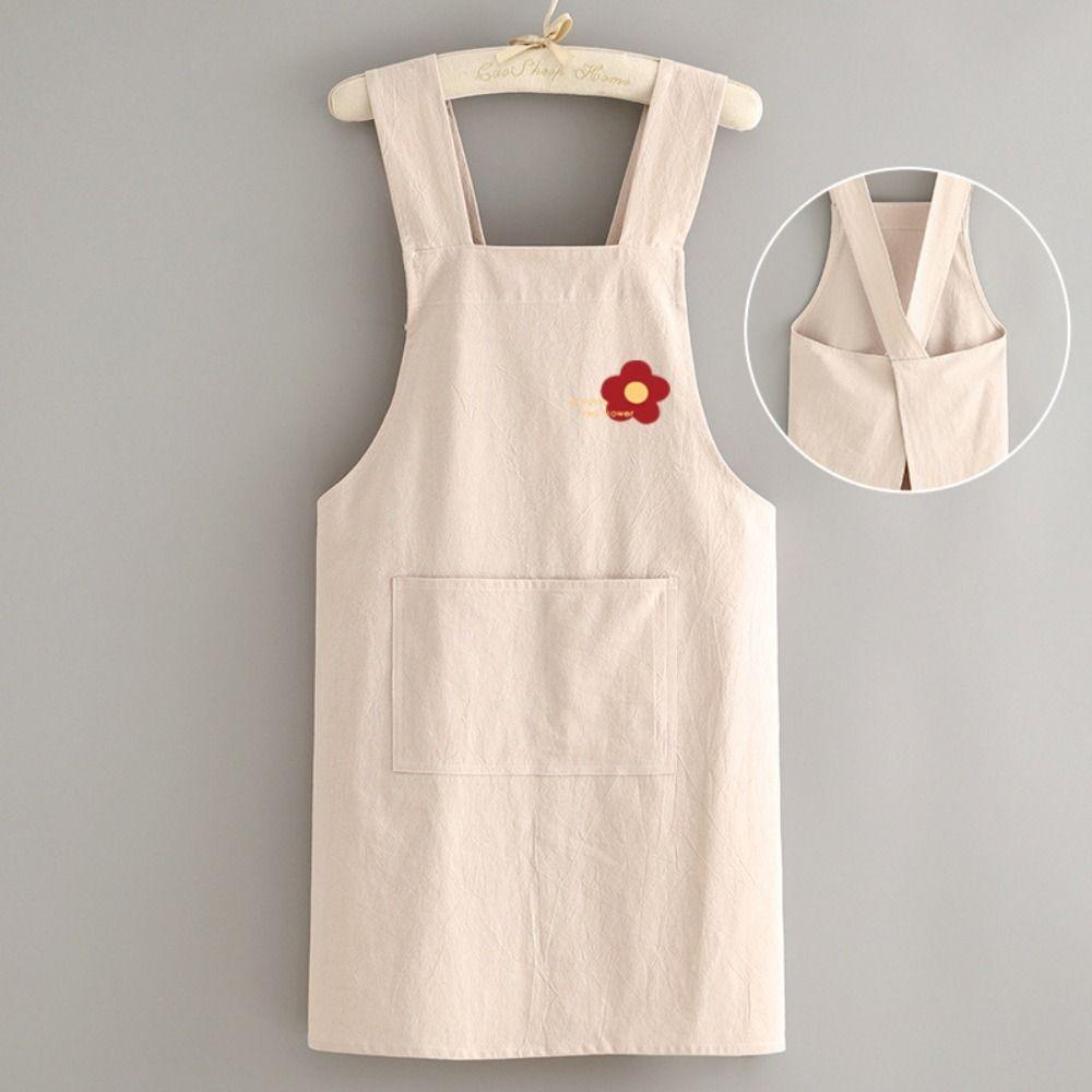 Cotton Kitchen Aprons Breathable Wear Resistant Restaurant Work Clothes Soft Anti fouling Coffee House Aprons Home