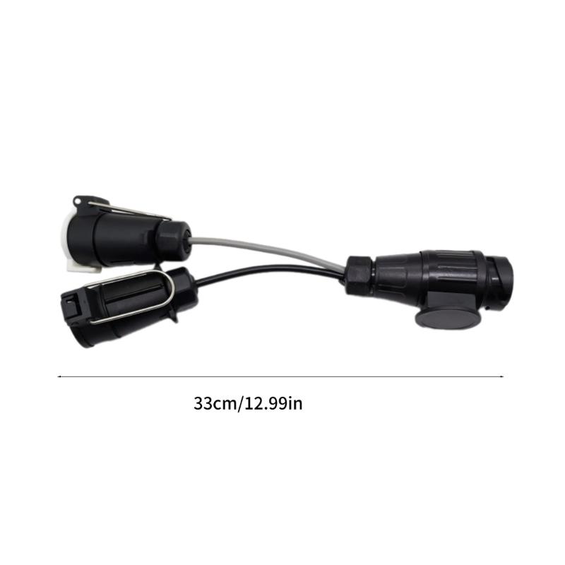7 Way Trailer Plug Extension Cord Heavy Duty 7 Pin to 13 Pin Wiring Harness Cable Tow Wiring Connector