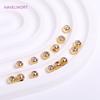 18K Gold Plated Insert Silicone Spacer Beads Accessories For Jewelry Making Findings