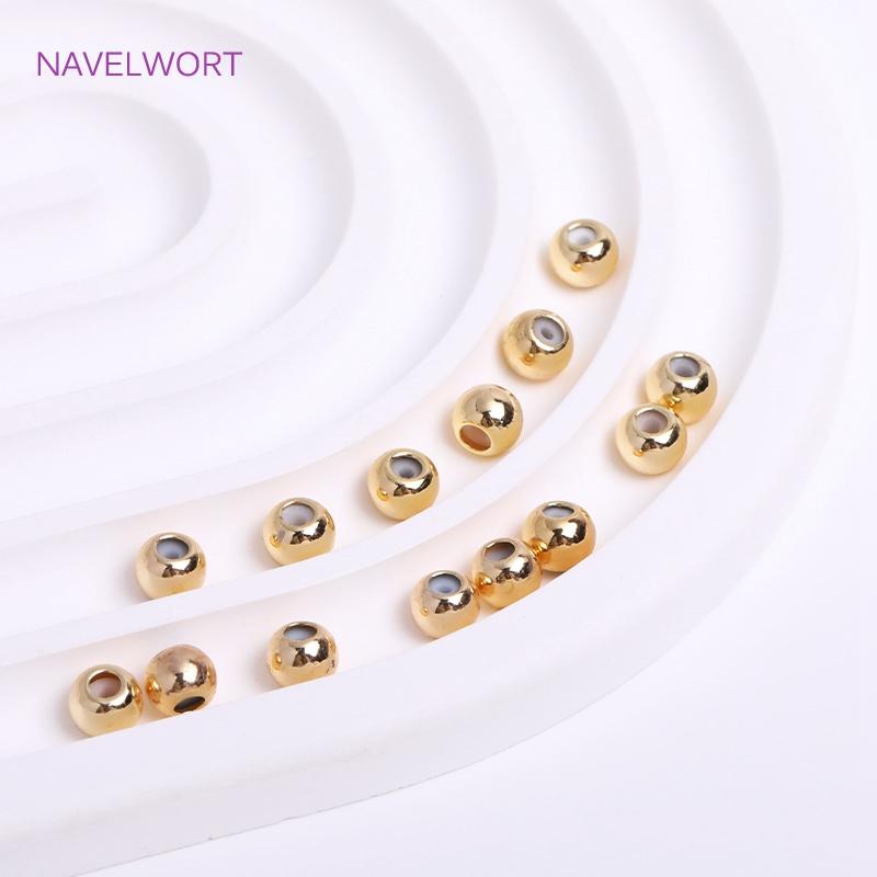 18K Gold Plated Insert Silicone Spacer Beads Accessories For Jewelry Making Findings