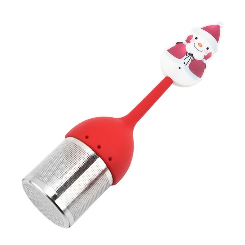 Silicone Tea Infuser Tea Filter Christmas Series Tea Strainers Reusable Tea Infuser Tea Strainer 6 Styles for Kitchen