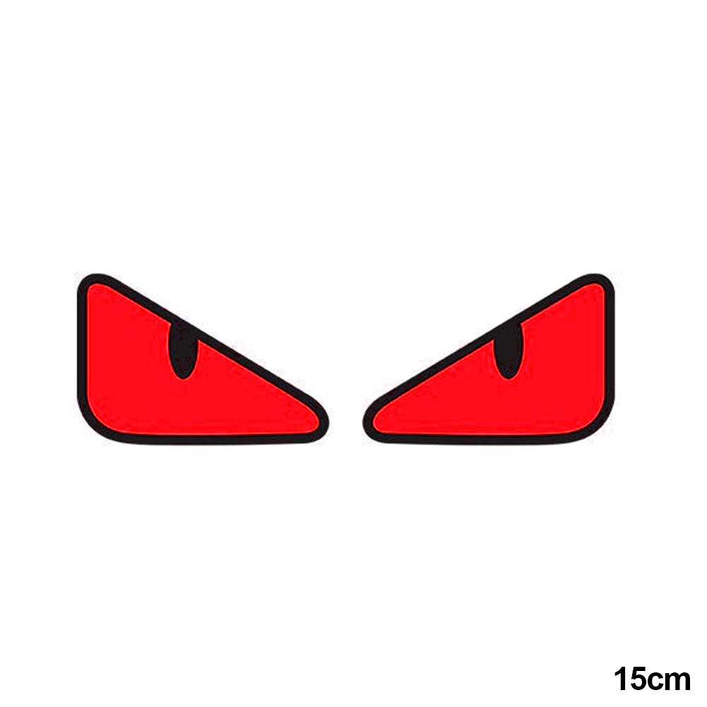 

2 шт., наклейка на мотоциклетный глаз дьявола, водонепроницаемая наклейка на шлем для украшения окна мотоцикла, автомобиля, кузова, наклейки, виниловые наклейки Reflective Red-15cm