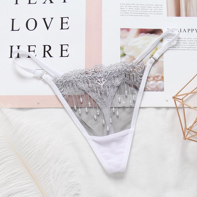 Sexy Sheer Mesh Strap Thong Panties for Women