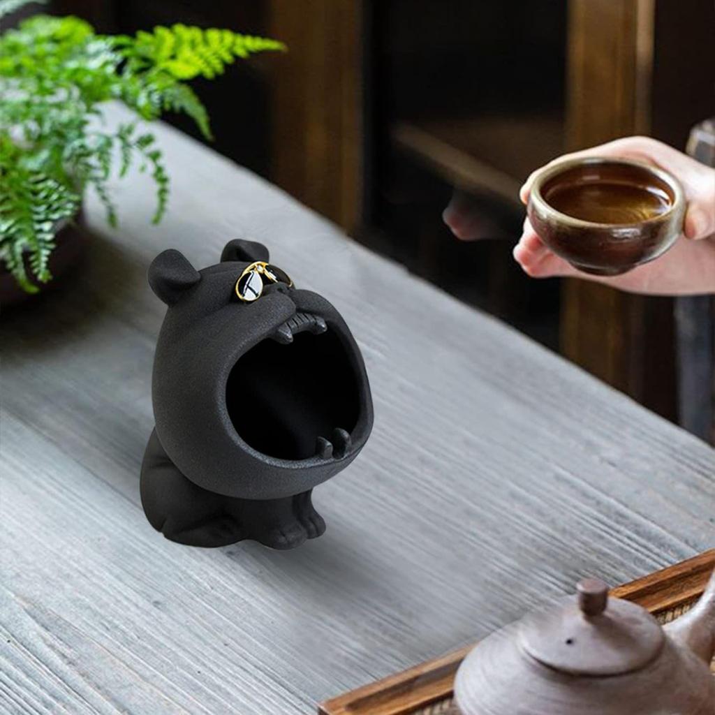 Resin Dog Shaped Home Decor | Cute and Stylish Design - (Pack of 1, Black)