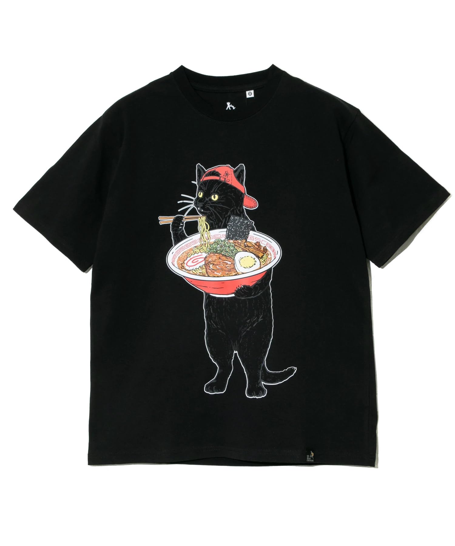 

go slow caravan 341914USA/C Chinese Noodle Cat Tee Black L